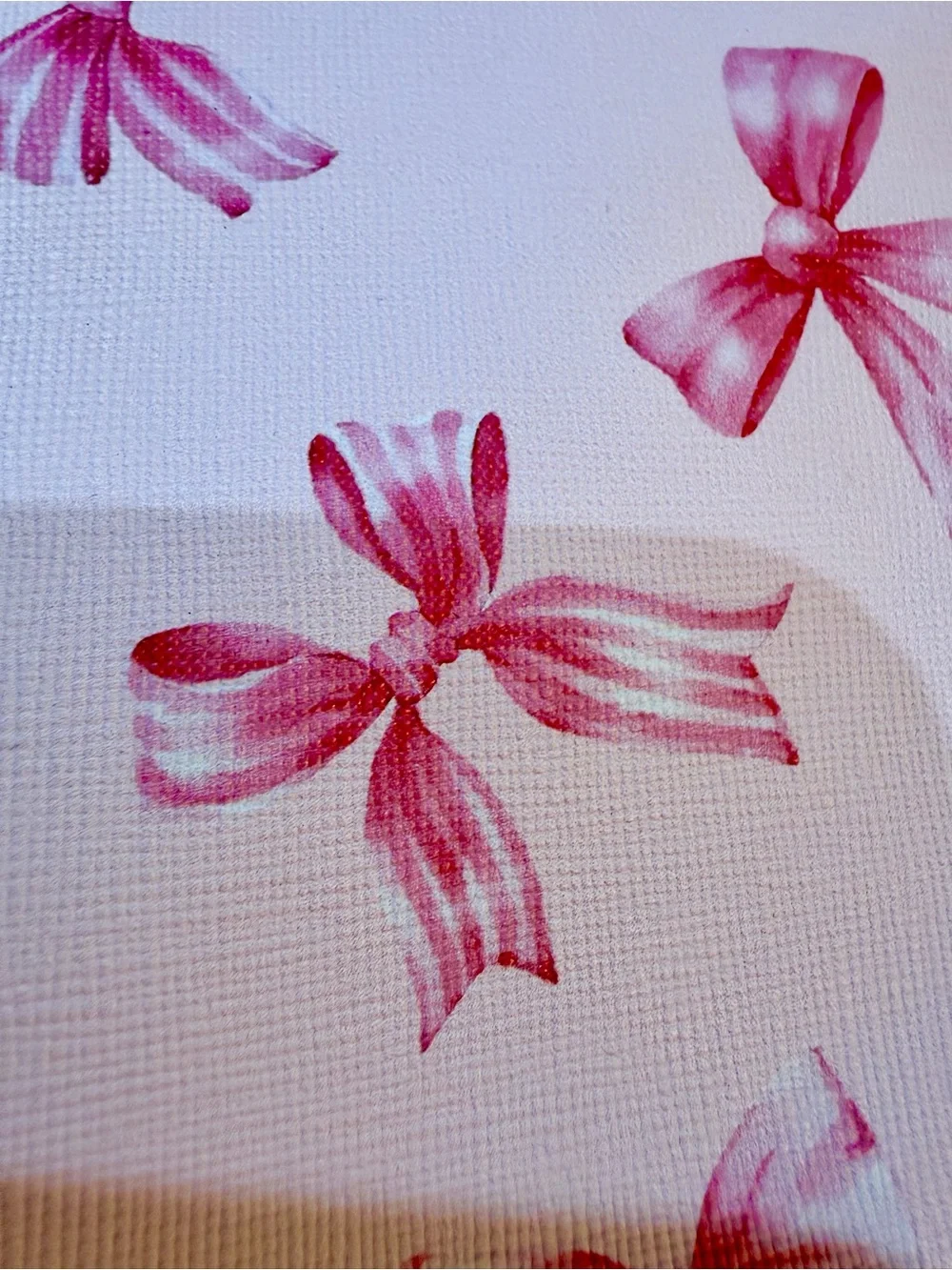 Large Pink Bow Print Cosmetic Bag 🎀